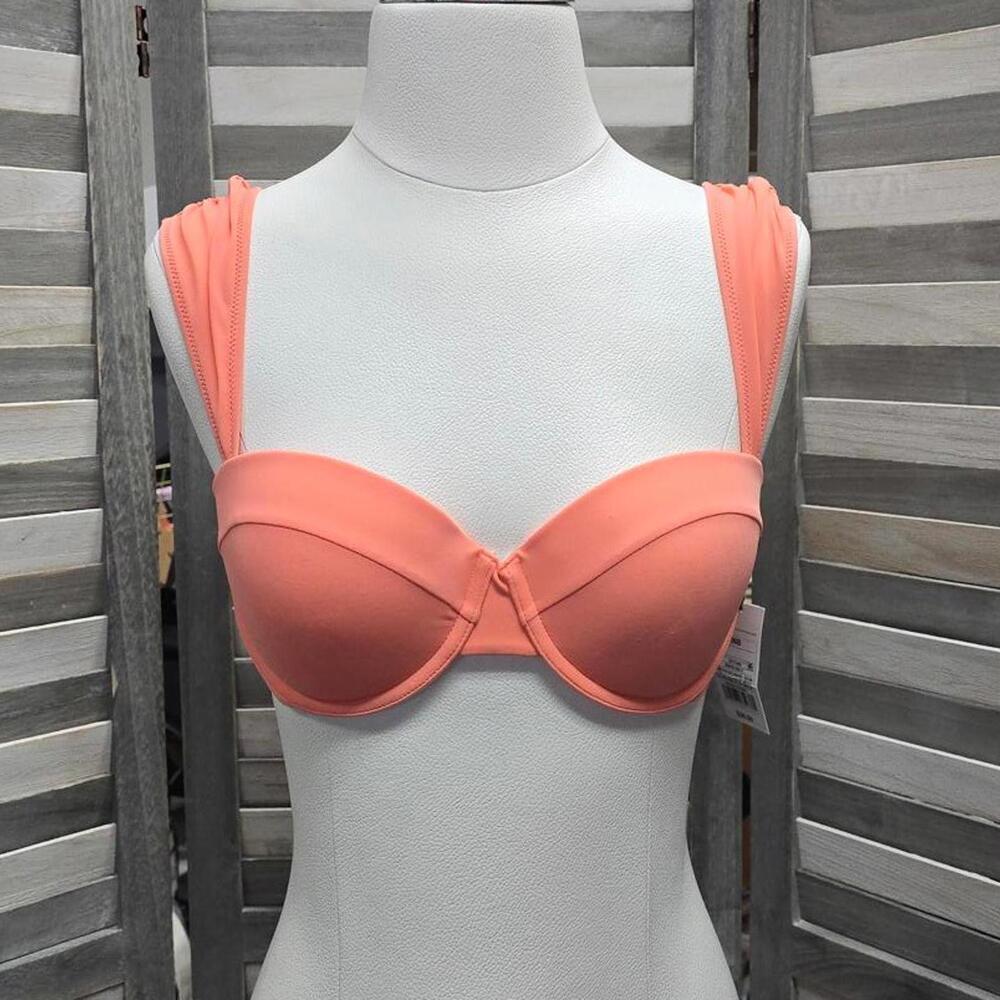 Shade & Shore Coral Bikini Top | 36B